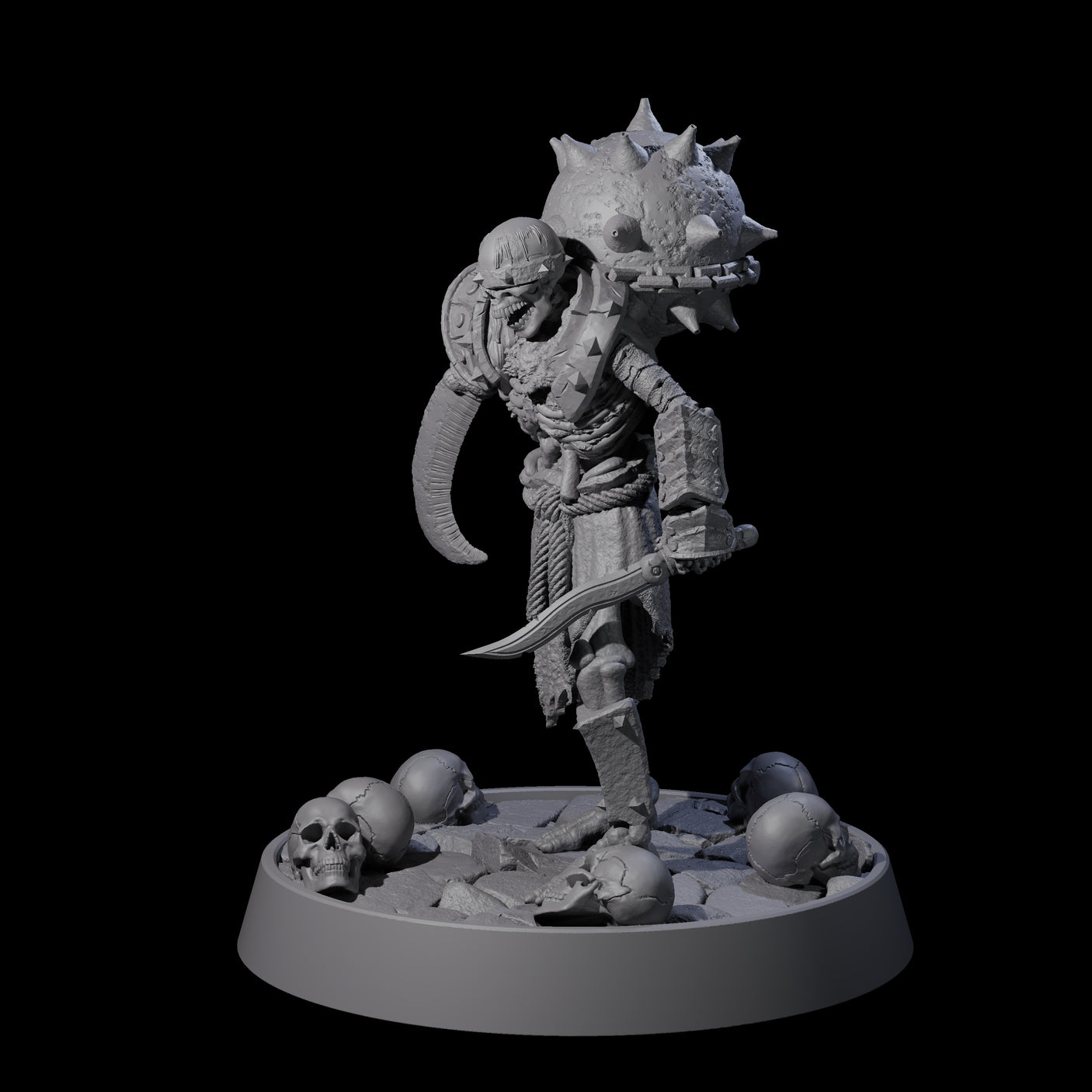 Horrible Undead Horde A Miniature for Dungeons and Dragons, Pathfinder or other TTRPGs