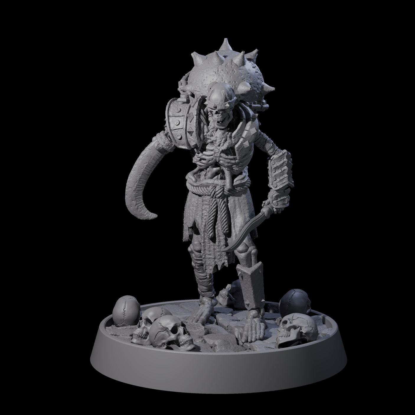 Horrible Undead Horde A Miniature for Dungeons and Dragons, Pathfinder or other TTRPGs