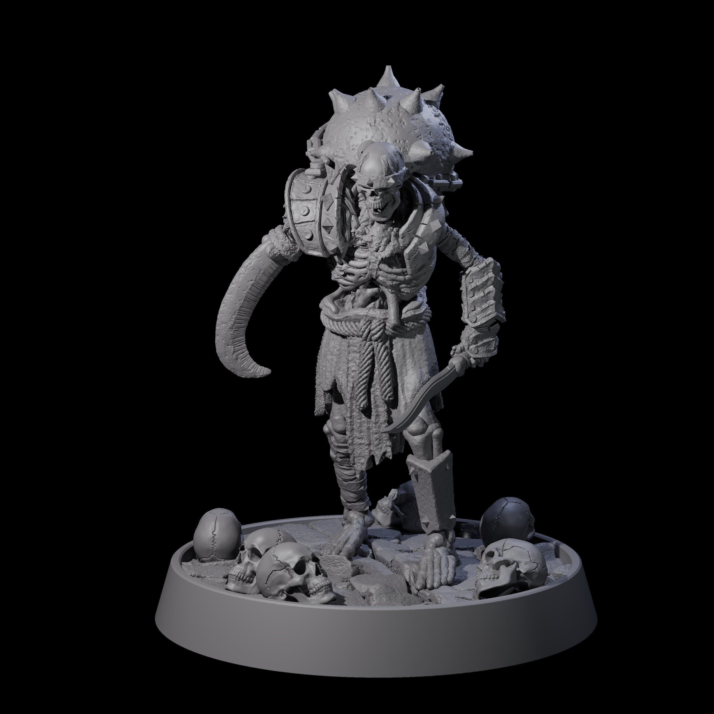 Horrible Undead Horde A Miniature for Dungeons and Dragons, Pathfinder or other TTRPGs