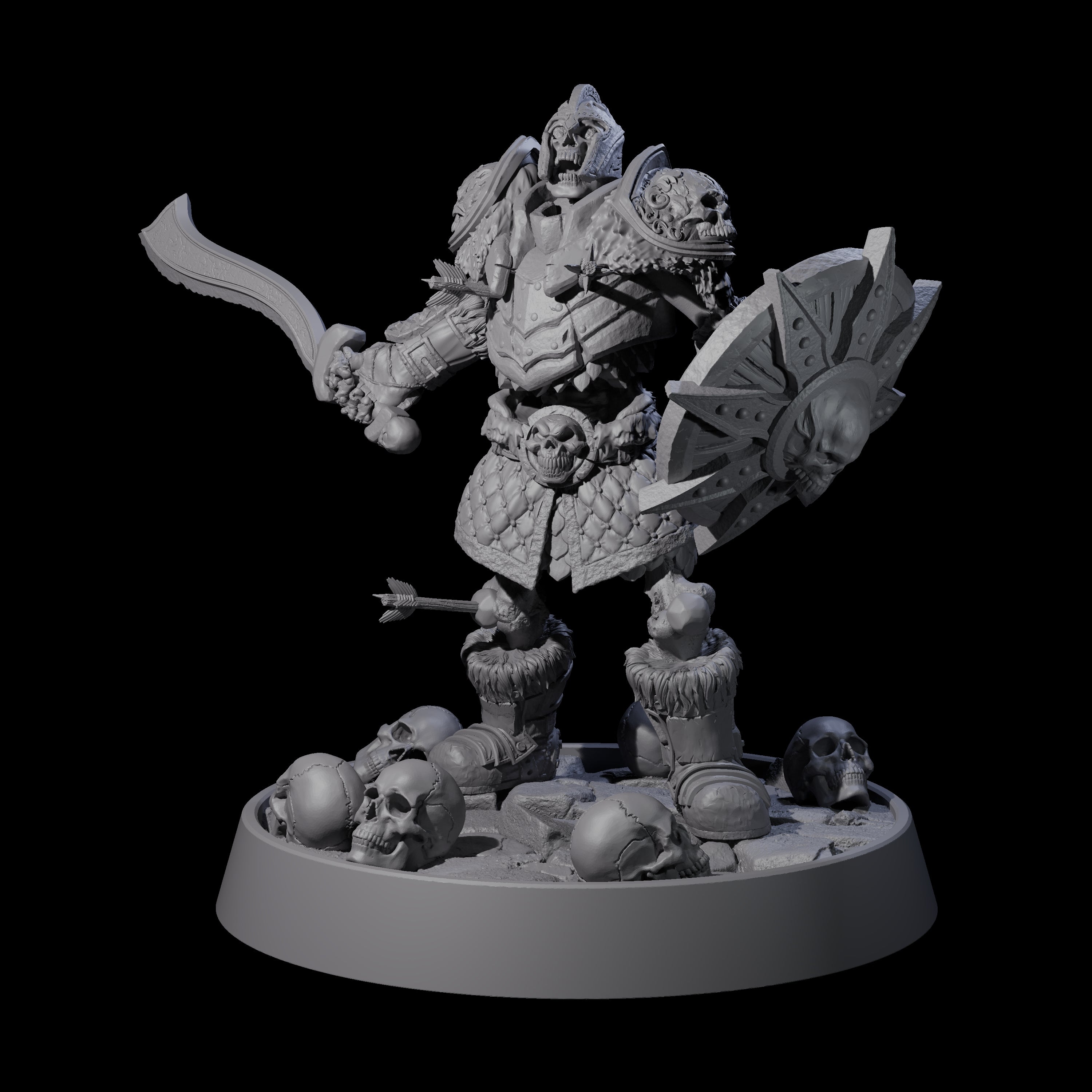 Horrible Undead Horde D Miniature for Dungeons and Dragons, Pathfinder or other TTRPGs