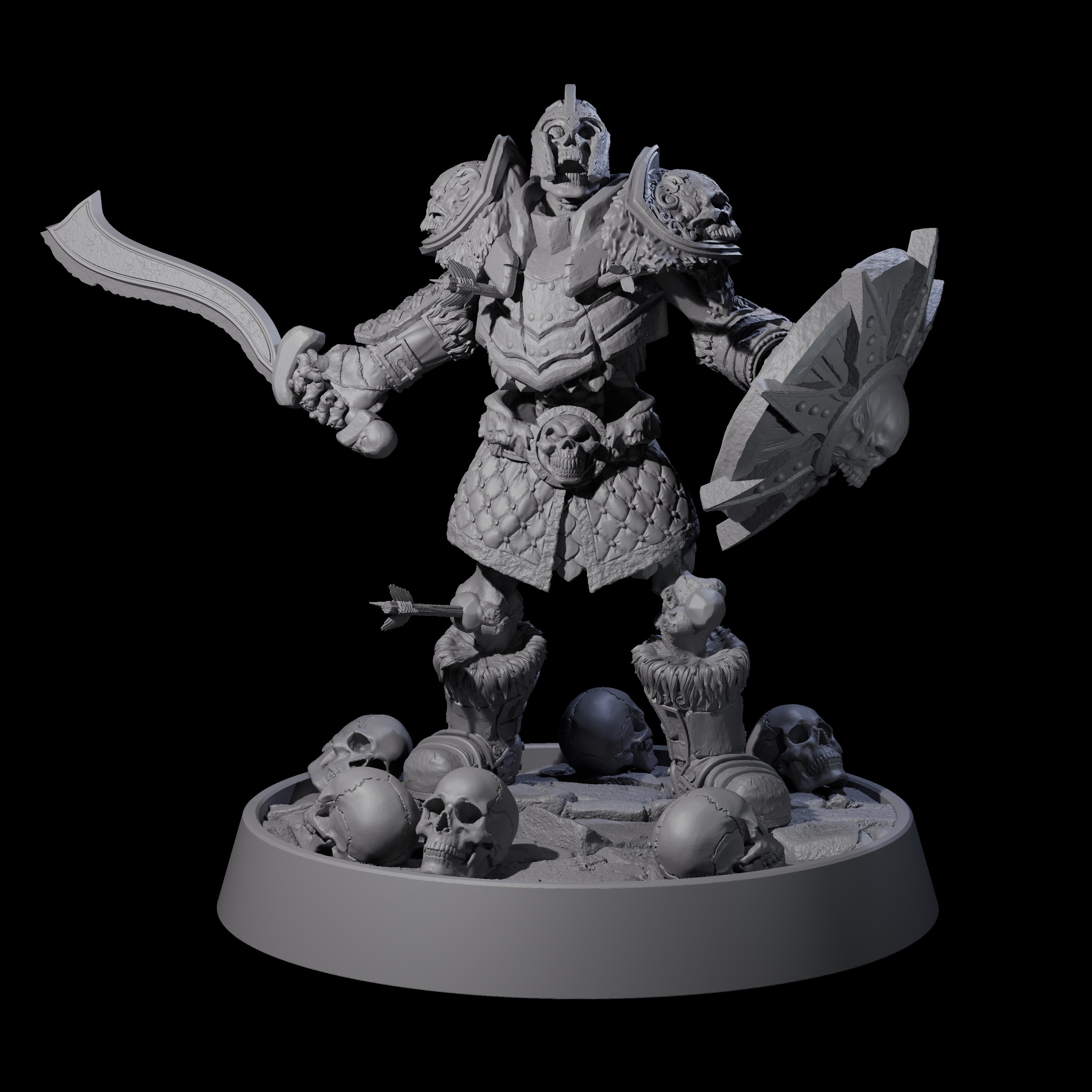 Horrible Undead Horde D Miniature for Dungeons and Dragons, Pathfinder or other TTRPGs