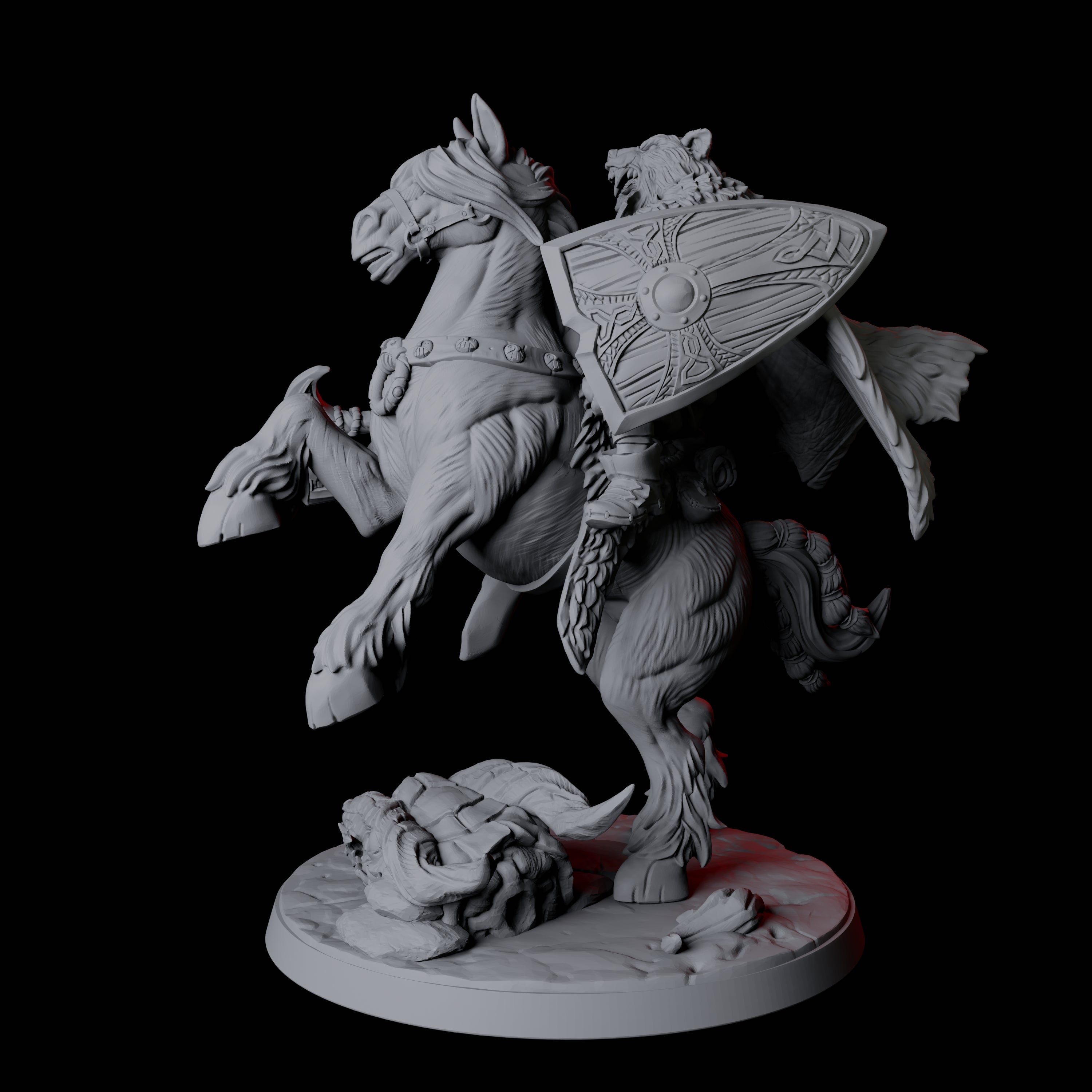 Horse Riding Northman Barbarian Chief Miniature for Dungeons and Dragons, Pathfinder or other TTRPGs