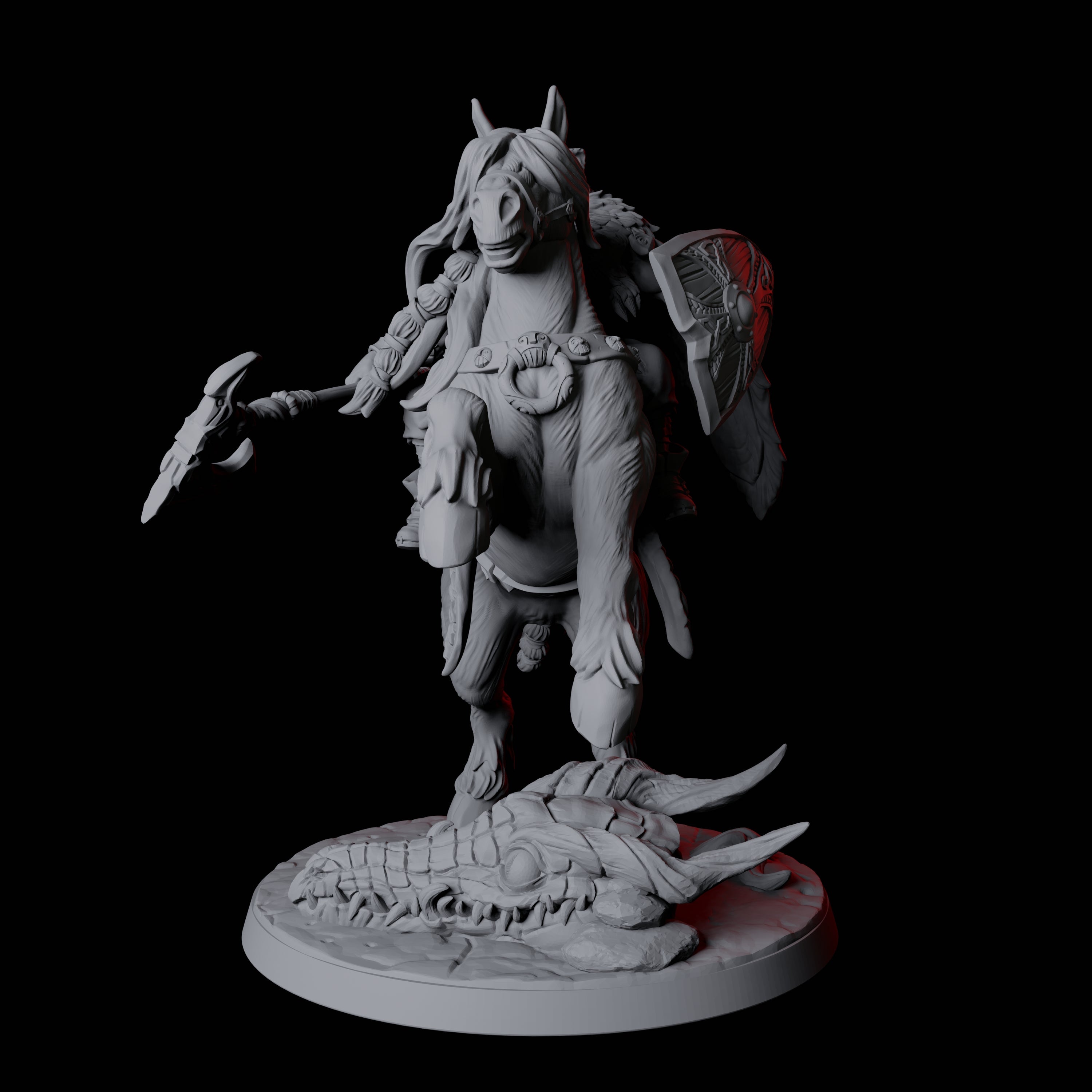 Horse Riding Northman Barbarian Chief Miniature for Dungeons and Dragons, Pathfinder or other TTRPGs