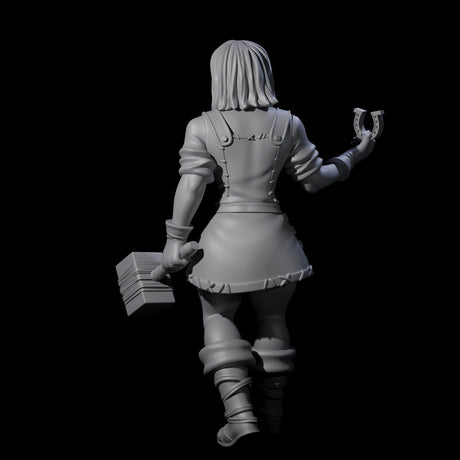 Horse Shoe Blacksmith Miniature for Dungeons and Dragons, Pathfinder or other TTRPGs