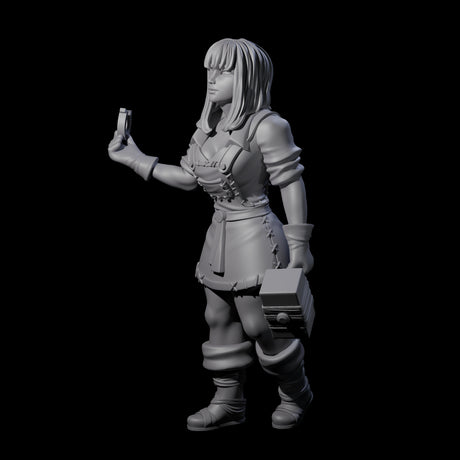 Horse Shoe Blacksmith Miniature for Dungeons and Dragons, Pathfinder or other TTRPGs