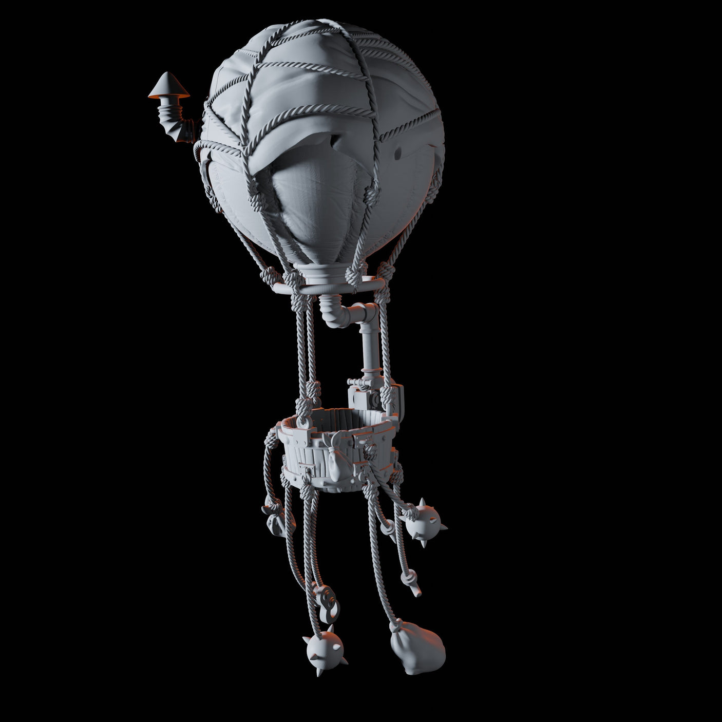 Hot Air Balloon Miniature for Dungeons and Dragons, Pathfinder or other TTRPGs