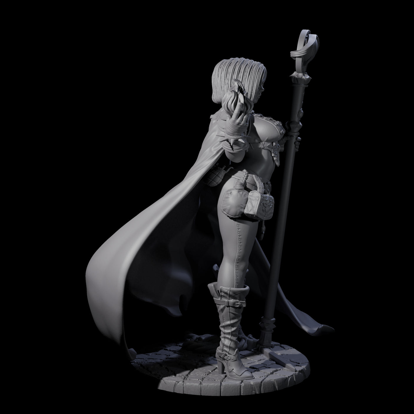 Hot Fire Mage Miniature for Dungeons and Dragons, Pathfinder or other TTRPGs