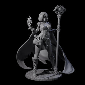 Hot Fire Mage Miniature for Dungeons and Dragons, Pathfinder or other TTRPGs