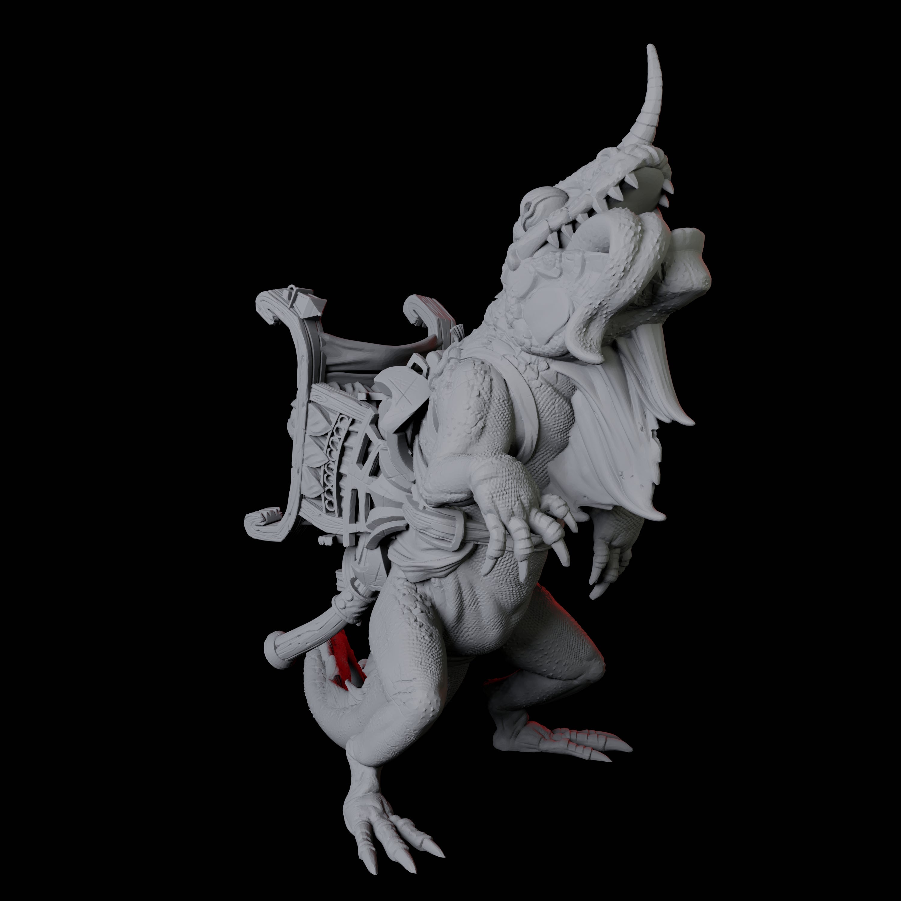 Howdah Lizard C Miniature for Dungeons and Dragons, Pathfinder or other TTRPGs