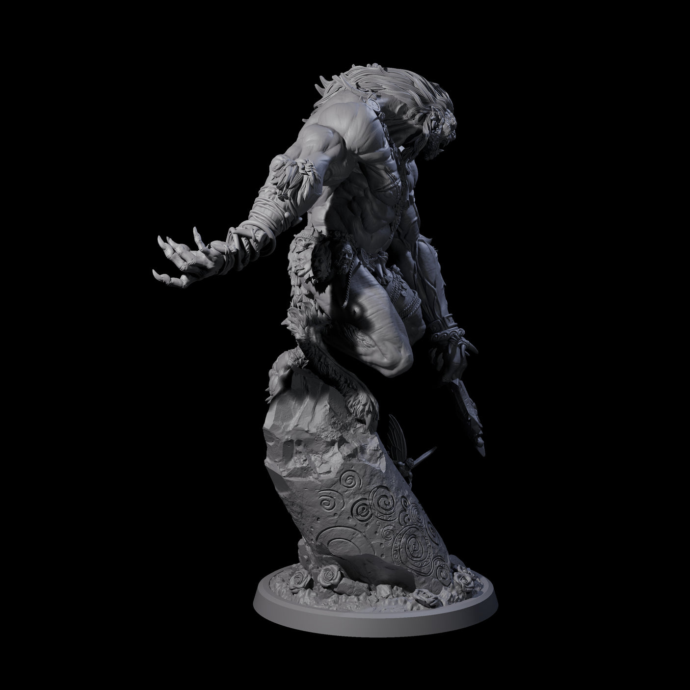 Howling Lycan A Miniature for Dungeons and Dragons, Pathfinder or other TTRPGs