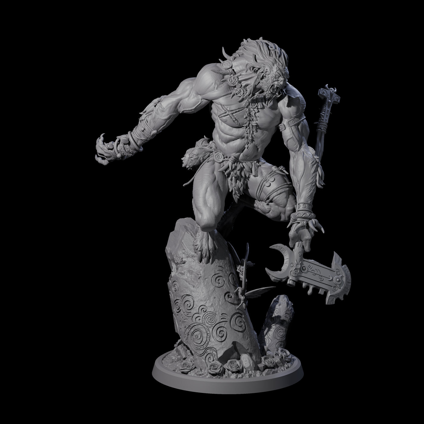 Howling Lycan A Miniature for Dungeons and Dragons, Pathfinder or other TTRPGs