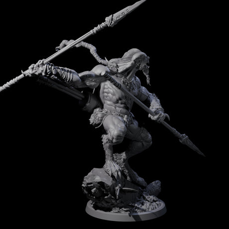 Howling Lycan B Miniature for Dungeons and Dragons, Pathfinder or other TTRPGs