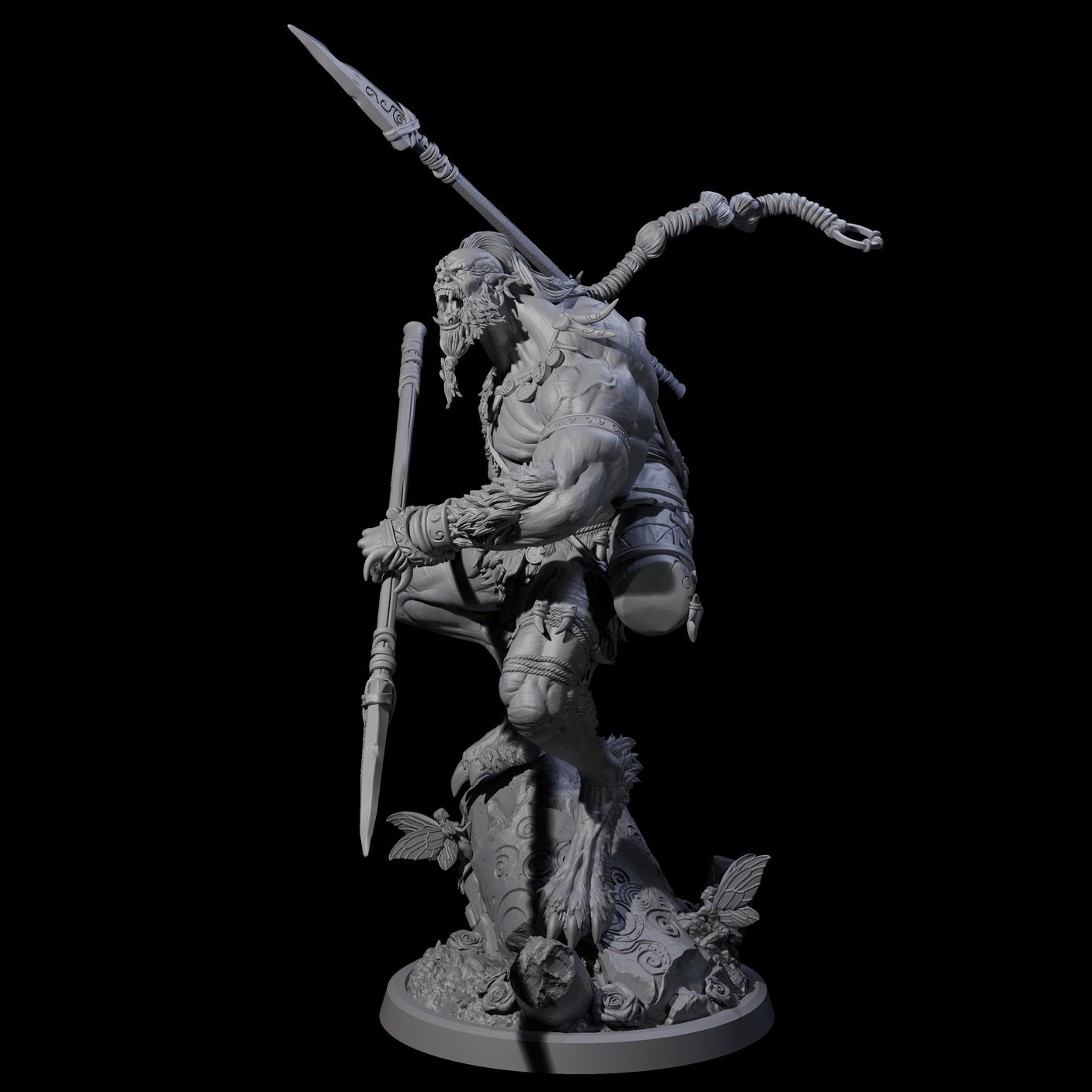 Howling Lycan B Miniature for Dungeons and Dragons, Pathfinder or other TTRPGs