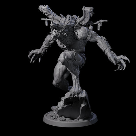 Howling Lycan D Miniature for Dungeons and Dragons, Pathfinder or other TTRPGs
