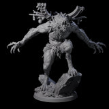 Howling Lycan D Miniature for Dungeons and Dragons, Pathfinder or other TTRPGs