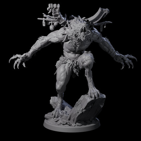Howling Lycan D Miniature for Dungeons and Dragons, Pathfinder or other TTRPGs