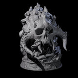 Huge Flaming Skull Miniature for Dungeons and Dragons, Pathfinder or other TTRPGs