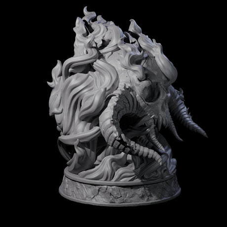 Huge Flaming Skull Miniature for Dungeons and Dragons, Pathfinder or other TTRPGs