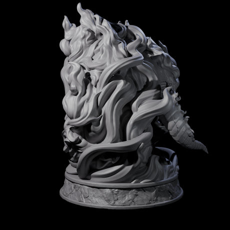Huge Flaming Skull Miniature for Dungeons and Dragons, Pathfinder or other TTRPGs
