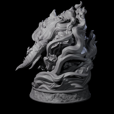 Huge Flaming Skull Miniature for Dungeons and Dragons, Pathfinder or other TTRPGs