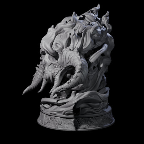 Huge Flaming Skull Miniature for Dungeons and Dragons, Pathfinder or other TTRPGs