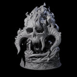 Huge Flaming Skull Miniature for Dungeons and Dragons, Pathfinder or other TTRPGs