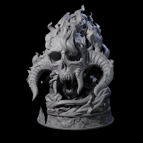 Huge Flaming Skull Miniature for Dungeons and Dragons, Pathfinder or other TTRPGs