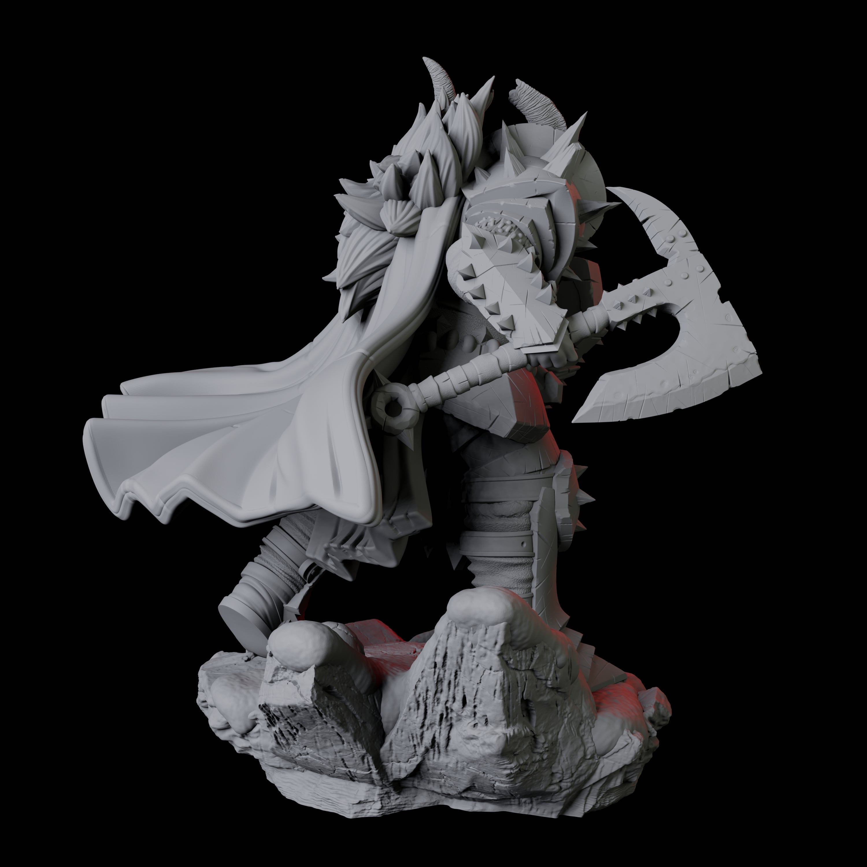 Hulking Armoured Barbarian A Miniature for Dungeons and Dragons, Pathfinder or other TTRPGs