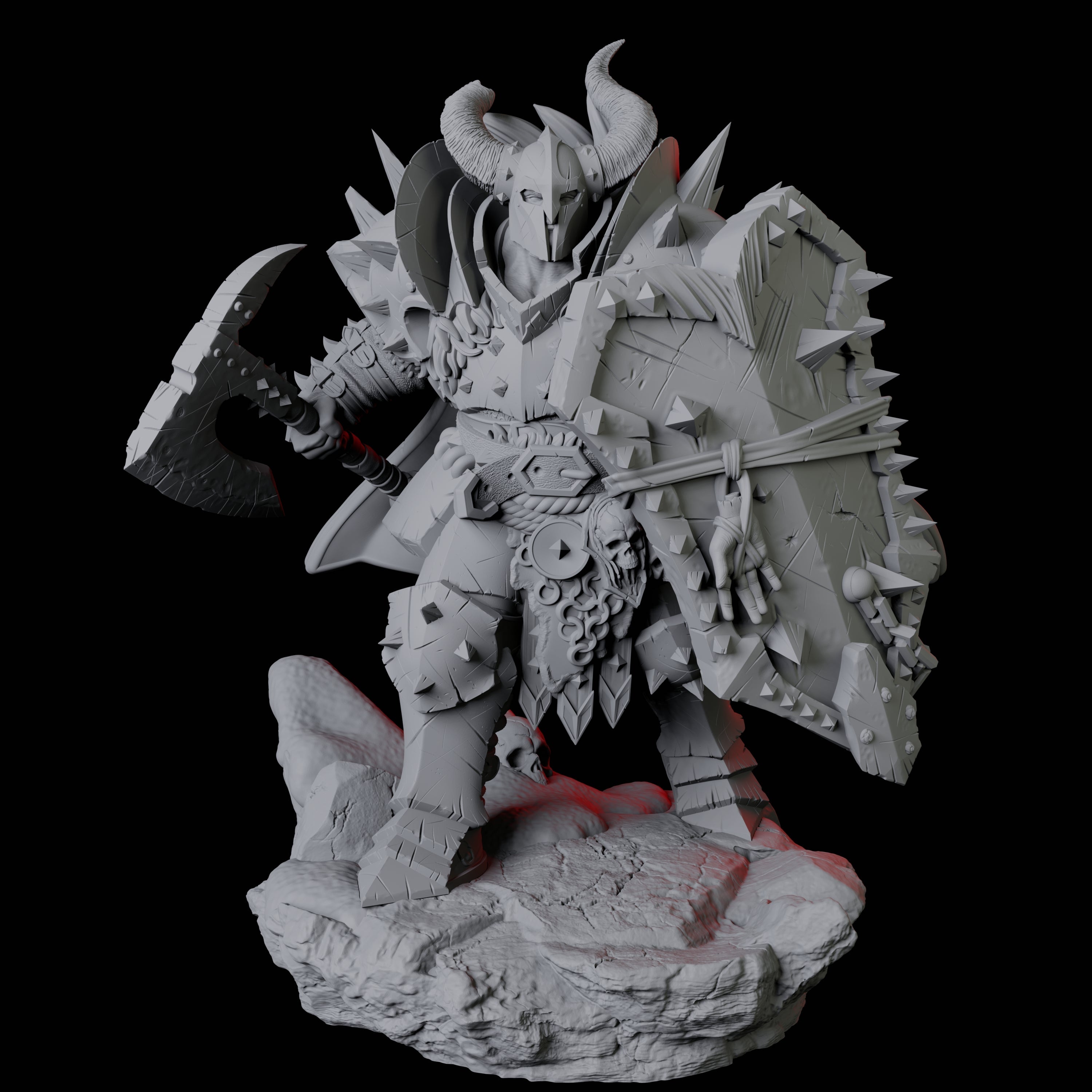 Hulking Armoured Barbarian A Miniature for Dungeons and Dragons, Pathfinder or other TTRPGs