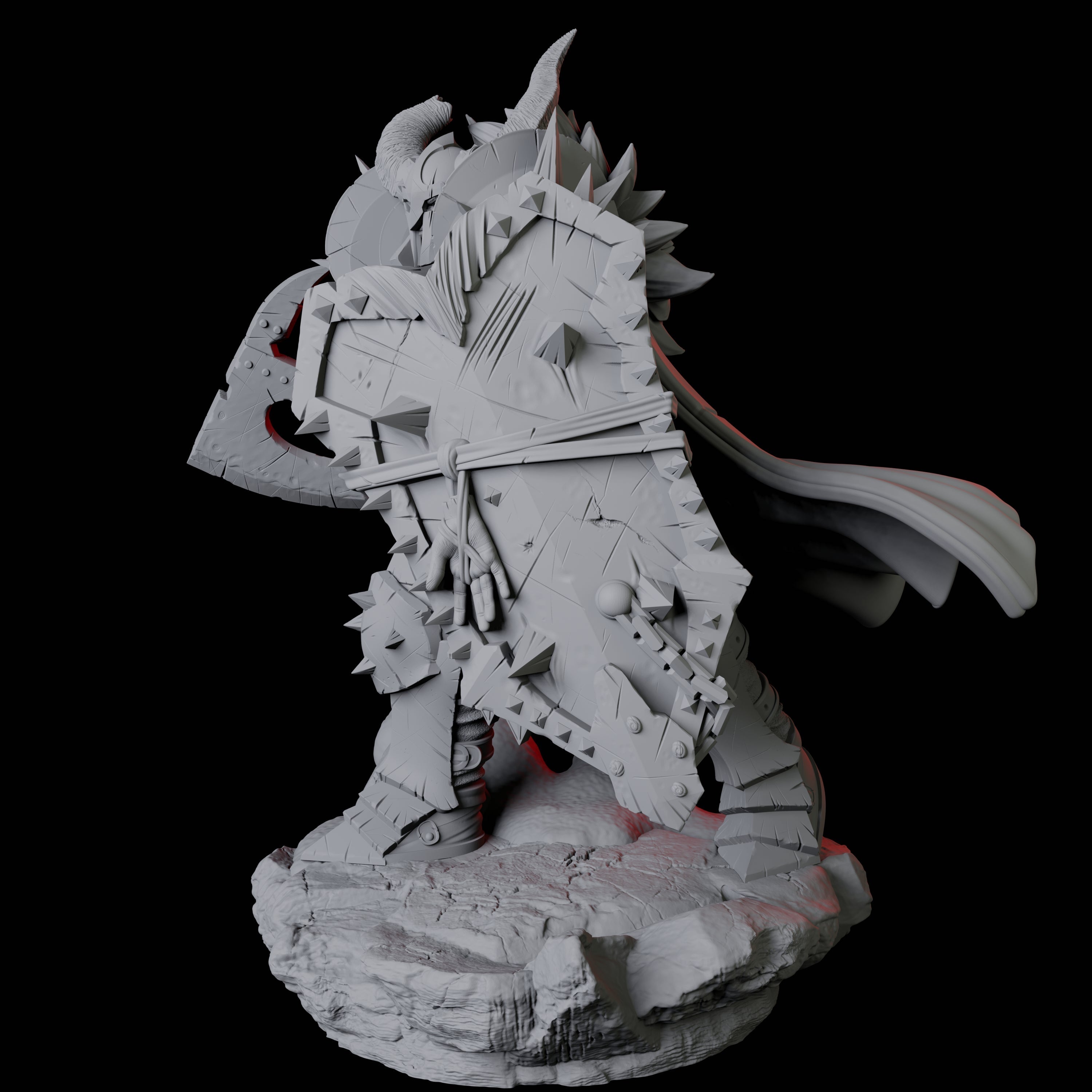 Hulking Armoured Barbarian A Miniature for Dungeons and Dragons, Pathfinder or other TTRPGs