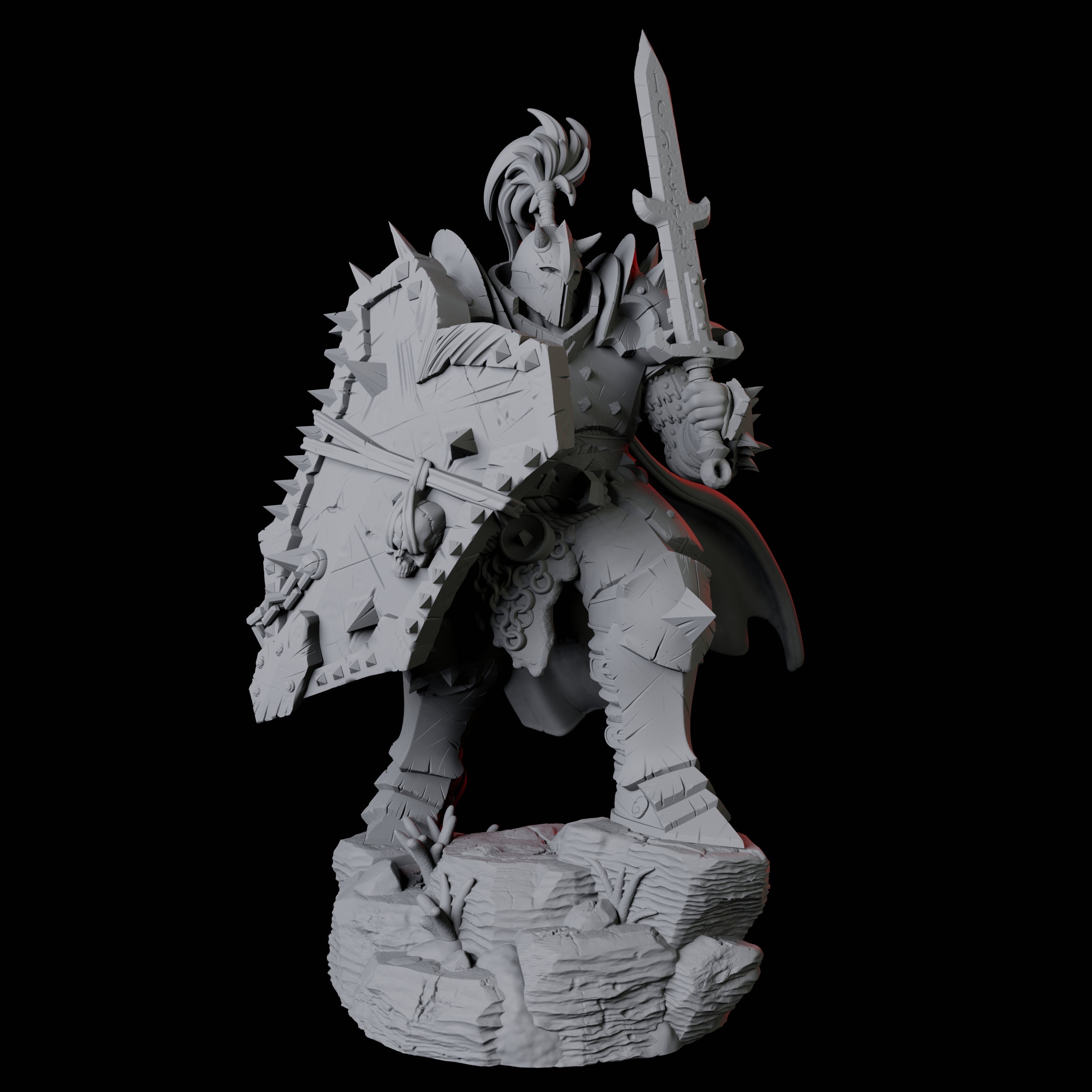 Hulking Armoured Barbarian C Miniature for Dungeons and Dragons, Pathfinder or other TTRPGs