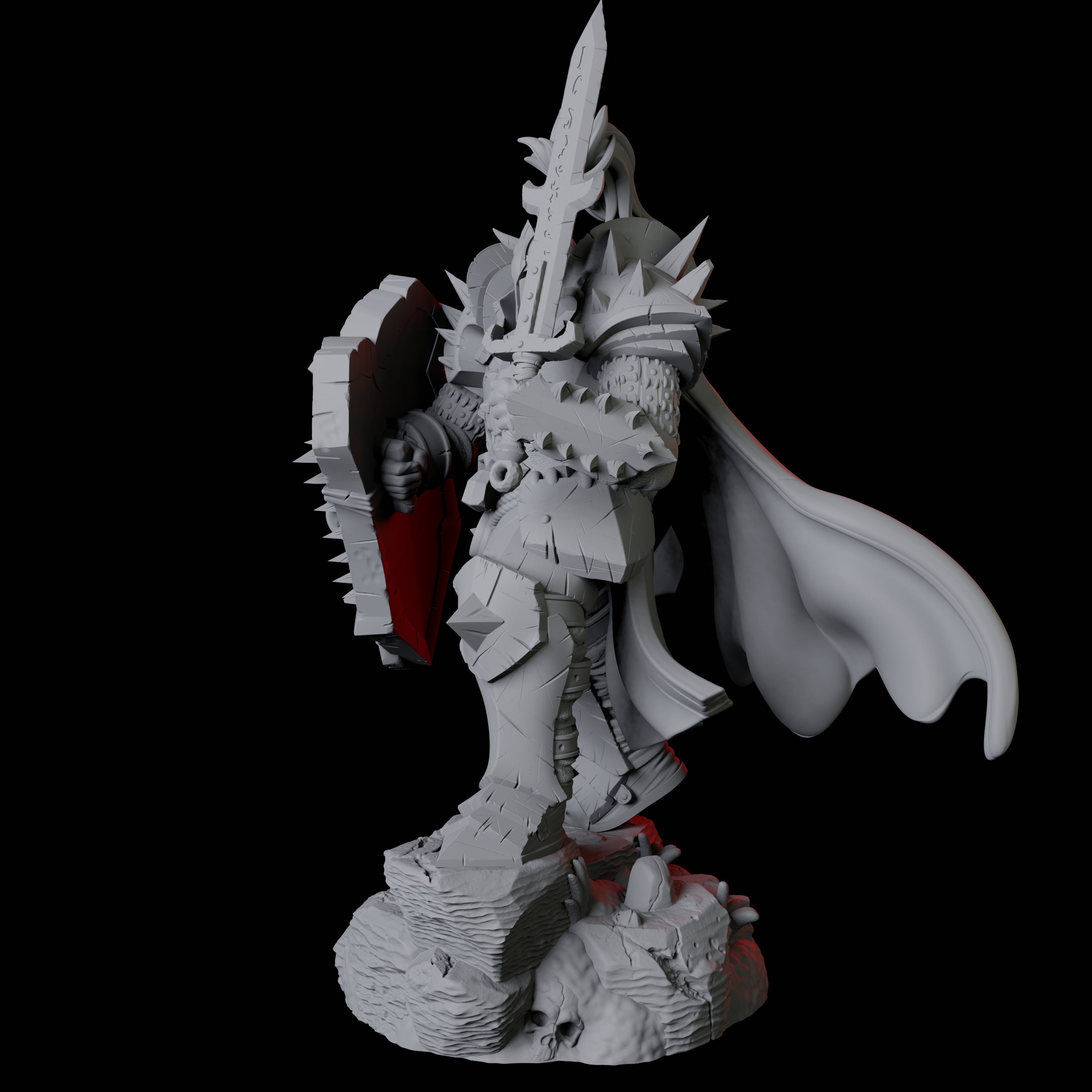 Hulking Armoured Barbarian C Miniature for Dungeons and Dragons, Pathfinder or other TTRPGs