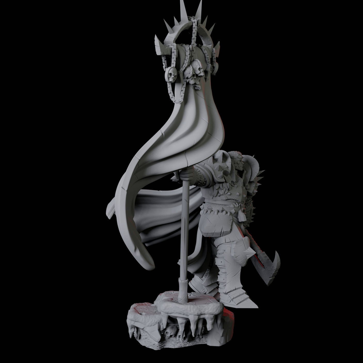 Hulking Armoured Barbarian D Miniature for Dungeons and Dragons, Pathfinder or other TTRPGs