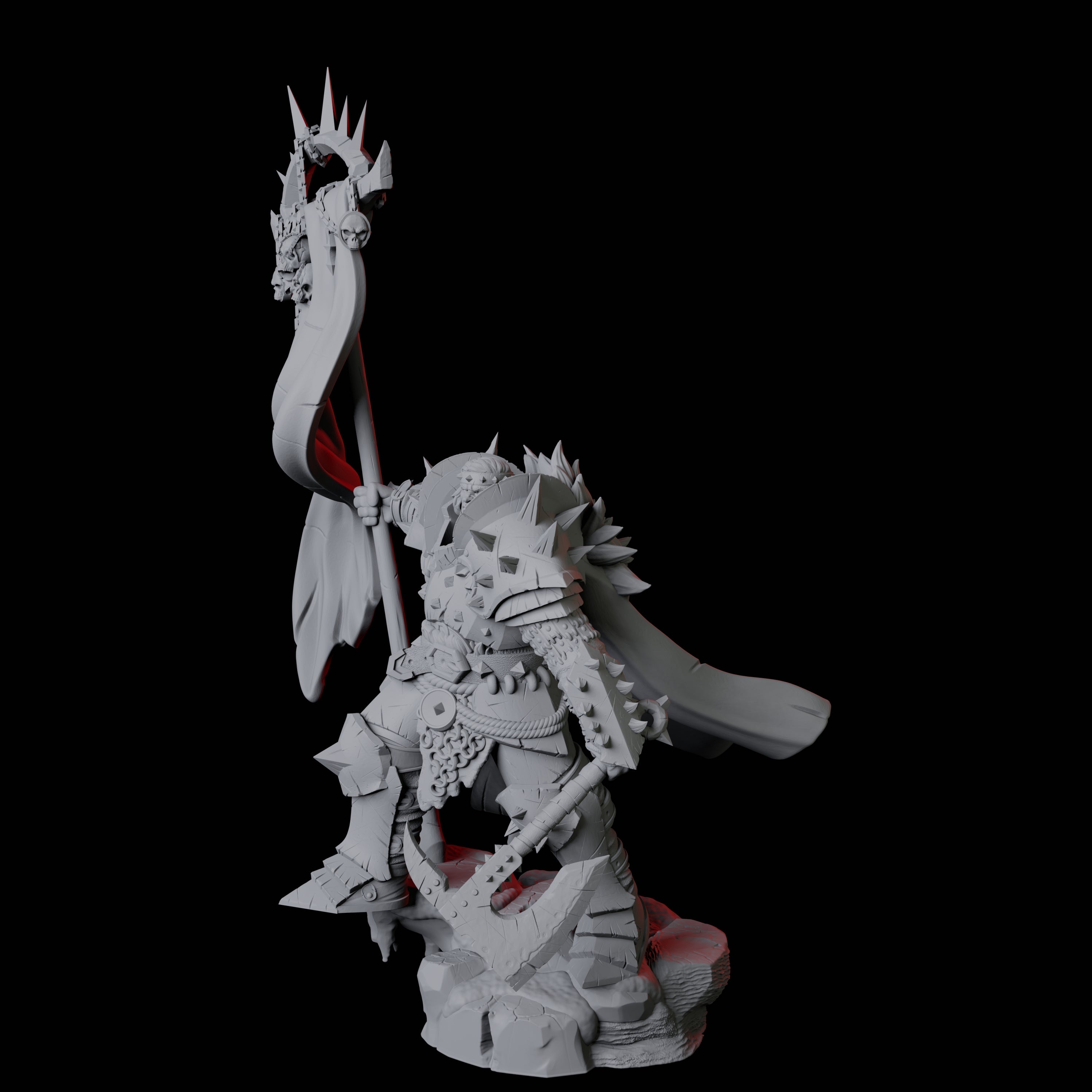 Hulking Armoured Barbarian D Miniature for Dungeons and Dragons, Pathfinder or other TTRPGs