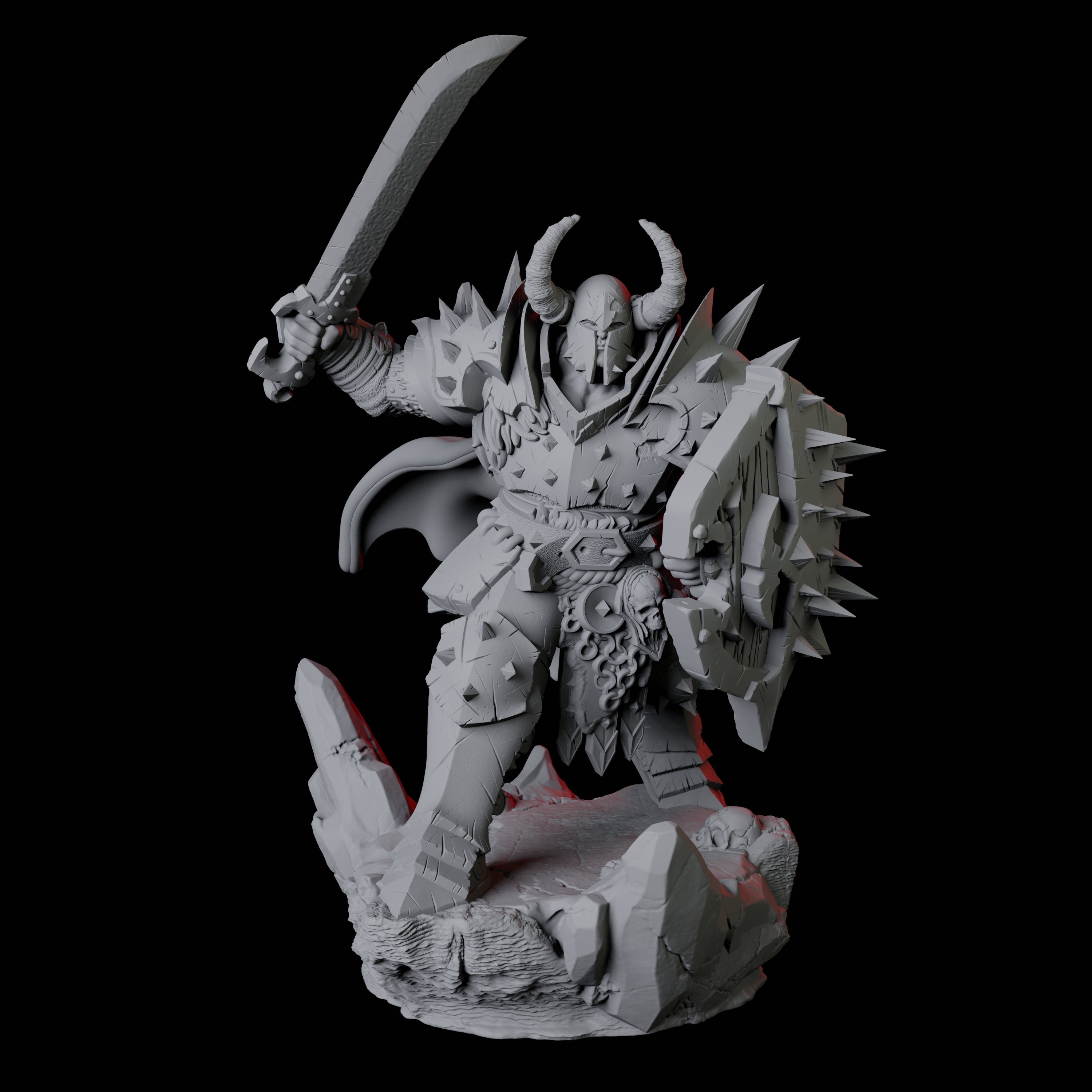 Hulking Armoured Barbarians Miniature for Dungeons and Dragons, Pathfinder or other TTRPGs