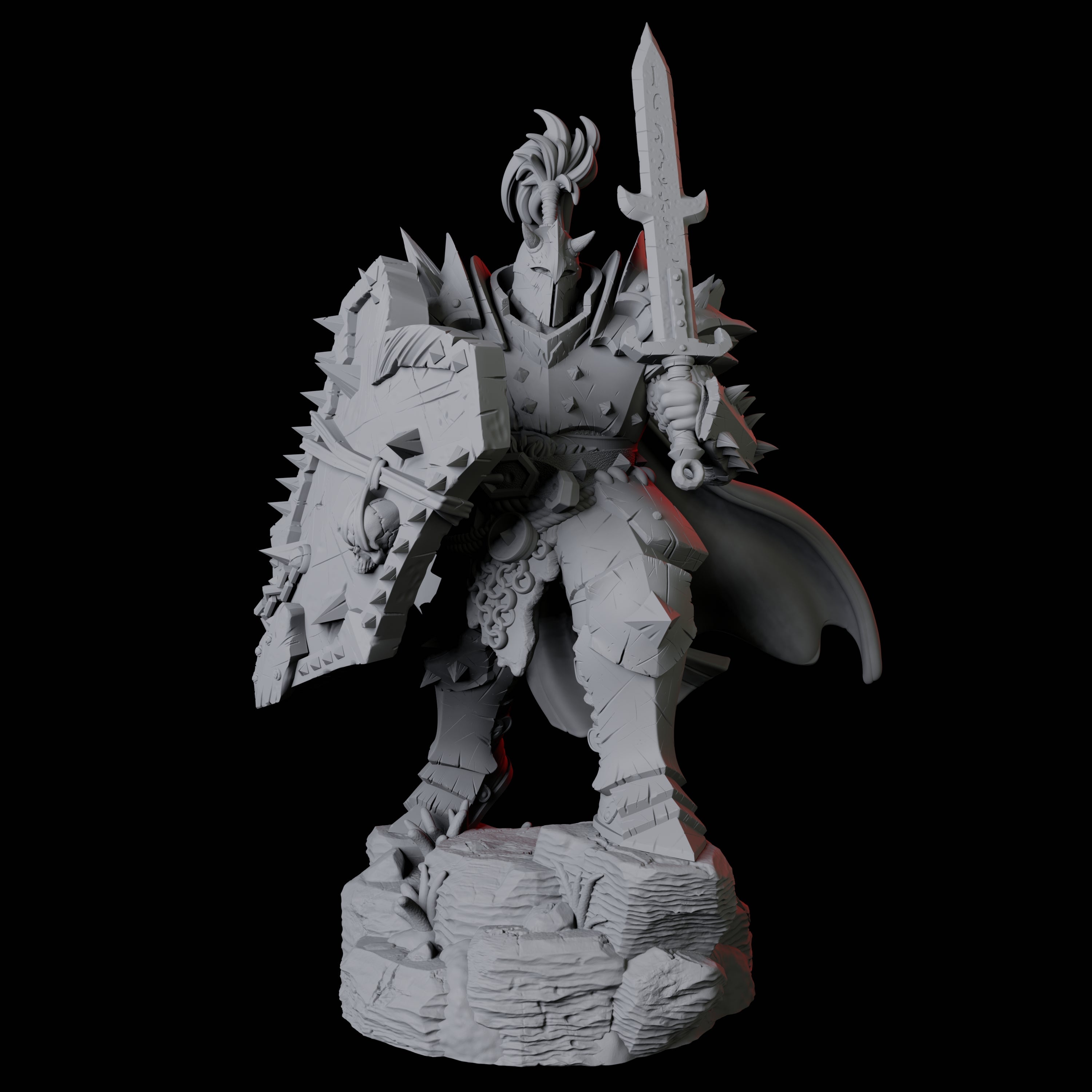 Hulking Armoured Barbarians Miniature for Dungeons and Dragons, Pathfinder or other TTRPGs