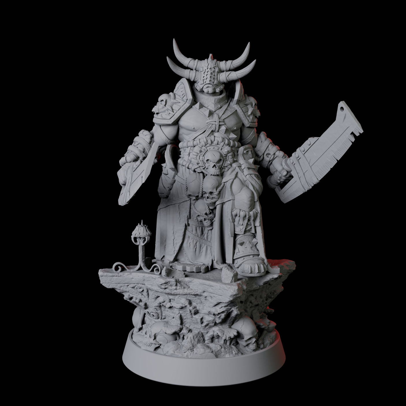 Hulking Armoured Warrior Miniature for Dungeons and Dragons, Pathfinder or other TTRPGs