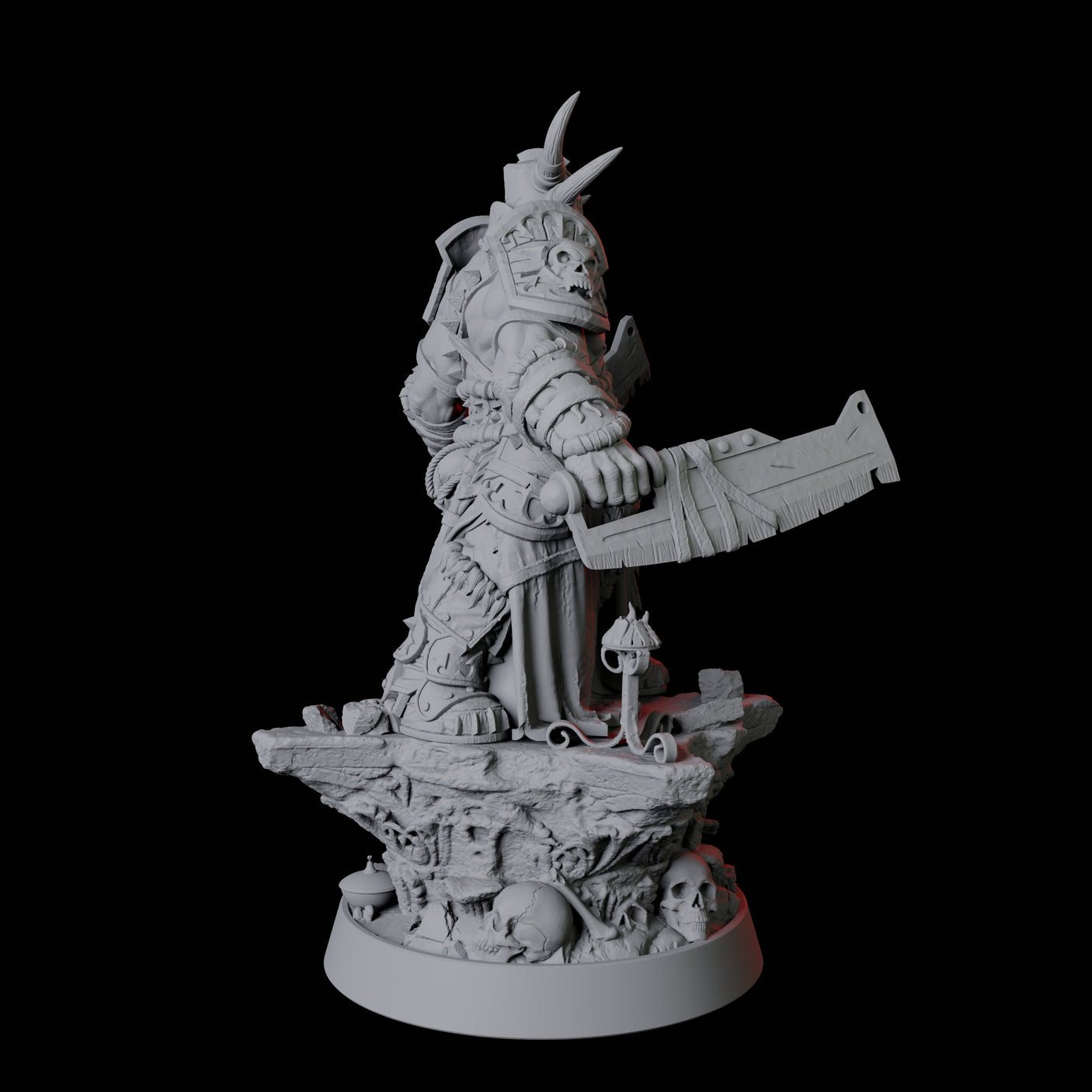 Hulking Armoured Warrior Miniature for Dungeons and Dragons, Pathfinder or other TTRPGs