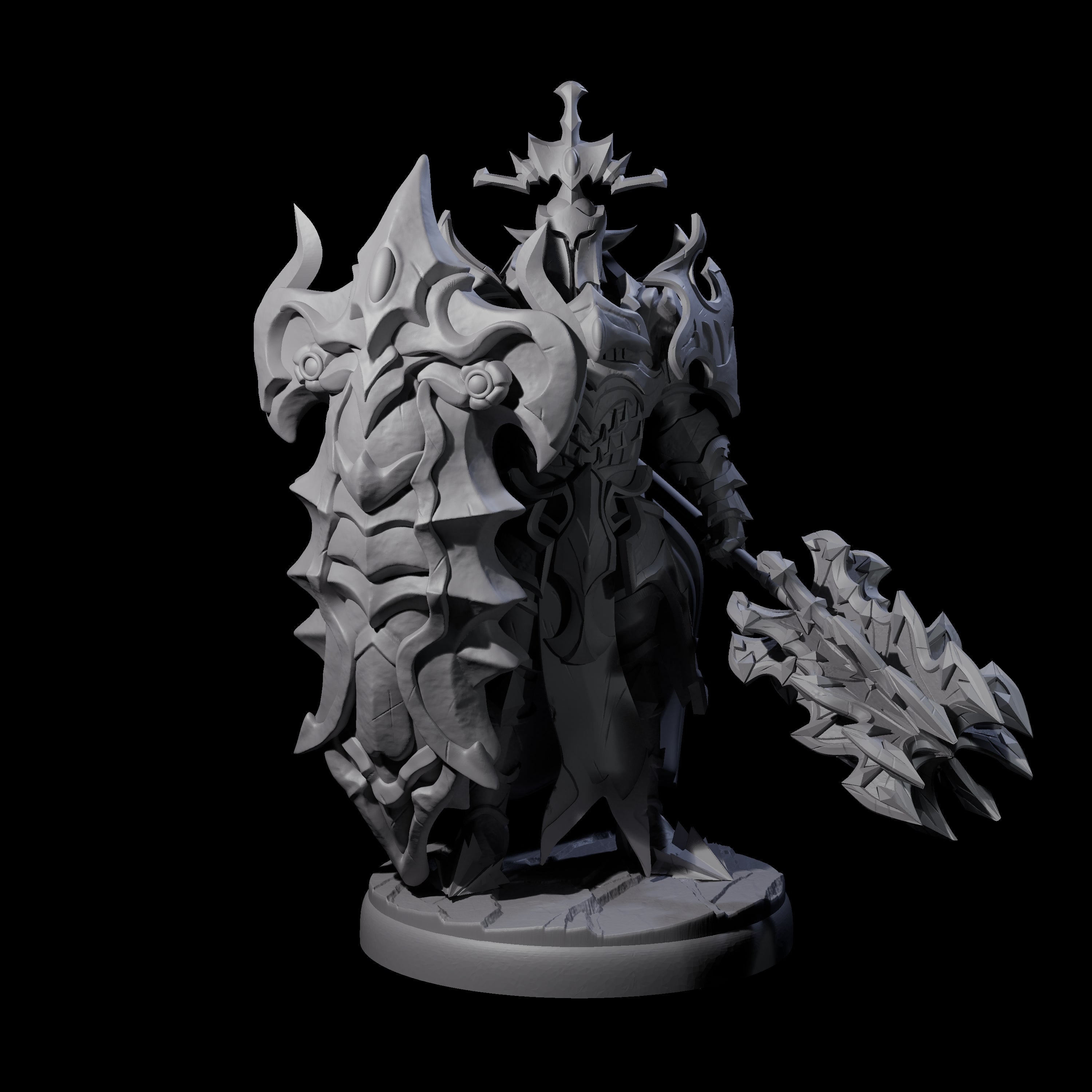 Hulking Dark Elf Sentinel A Miniature for Dungeons and Dragons, Pathfinder or other TTRPGs