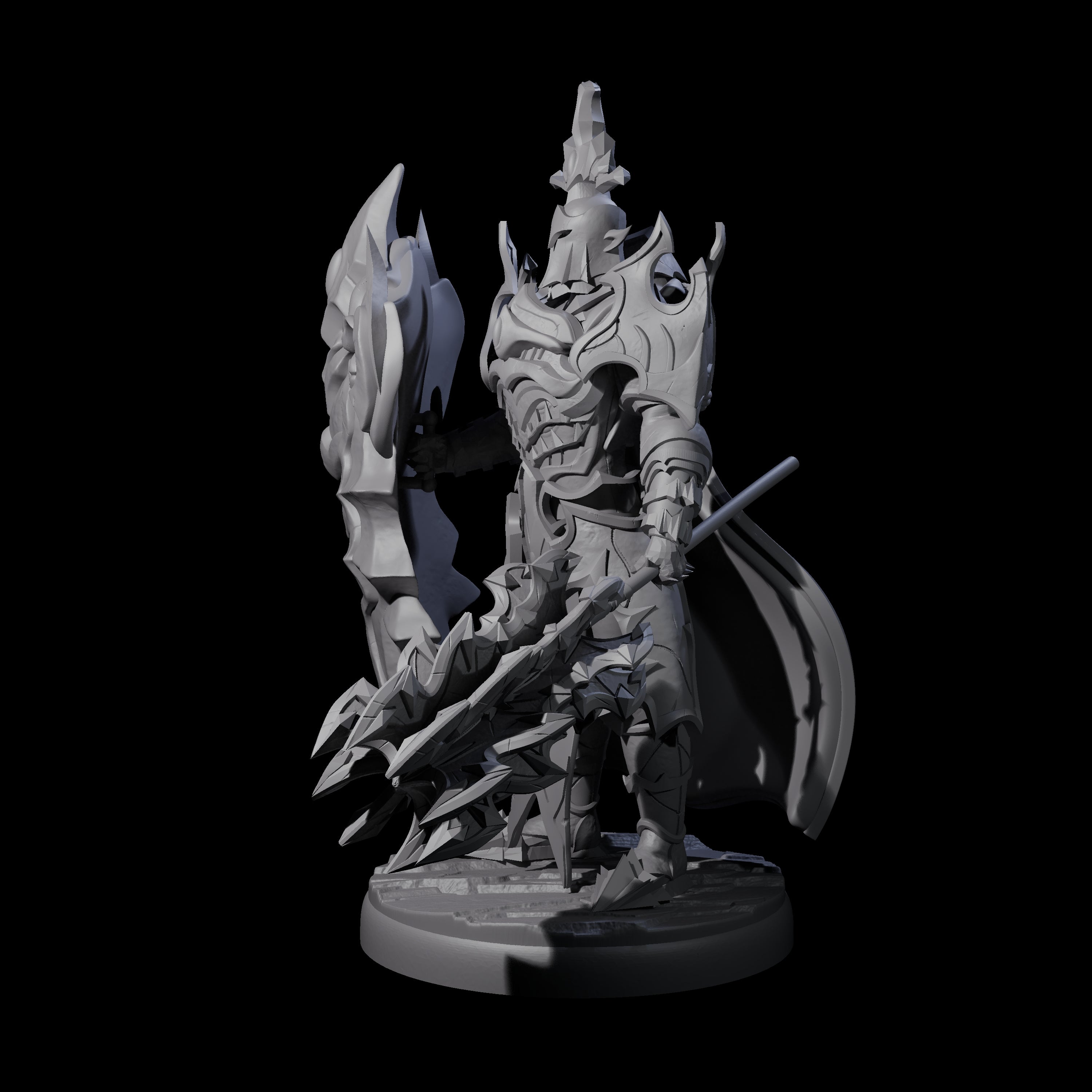 Hulking Dark Elf Sentinel A Miniature for Dungeons and Dragons, Pathfinder or other TTRPGs