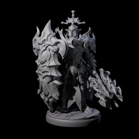 Hulking Dark Elf Sentinel A Miniature for Dungeons and Dragons, Pathfinder or other TTRPGs