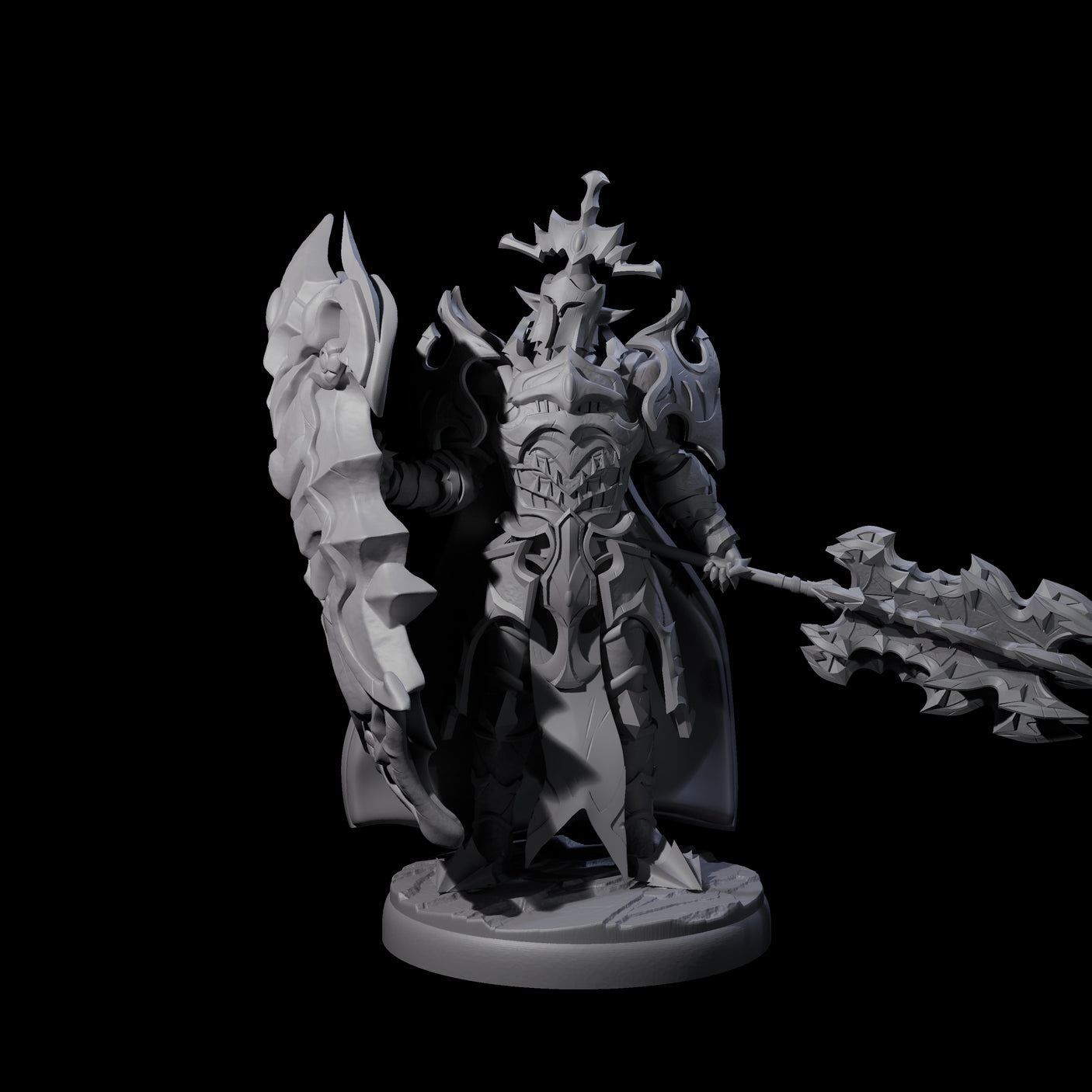 Hulking Dark Elf Sentinel B Miniature for Dungeons and Dragons, Pathfinder or other TTRPGs