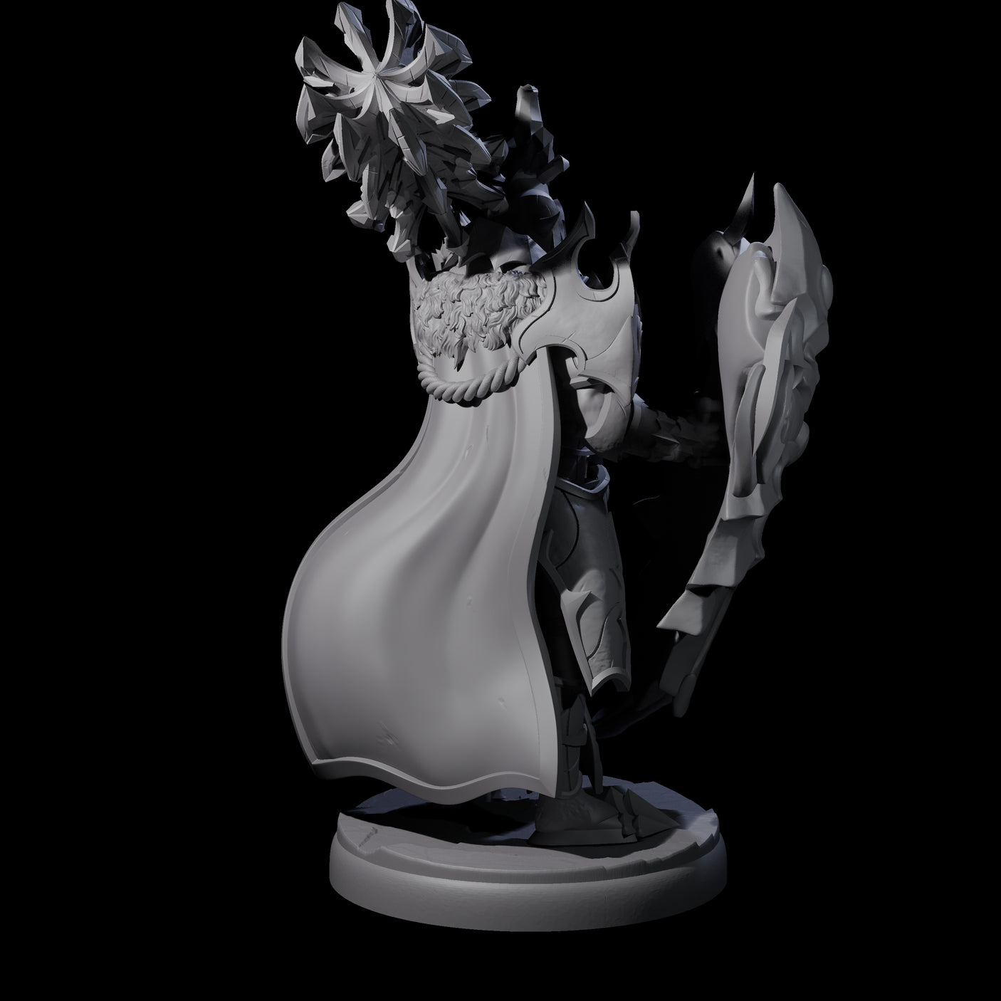Hulking Dark Elf Sentinel C Miniature for Dungeons and Dragons, Pathfinder or other TTRPGs