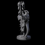Hulking Dark Elf Sentinel Champion Miniature for Dungeons and Dragons, Pathfinder or other TTRPGs