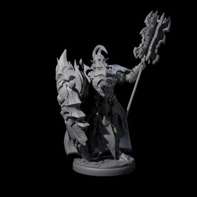 Hulking Dark Elf Sentinel Champion Miniature for Dungeons and Dragons, Pathfinder or other TTRPGs