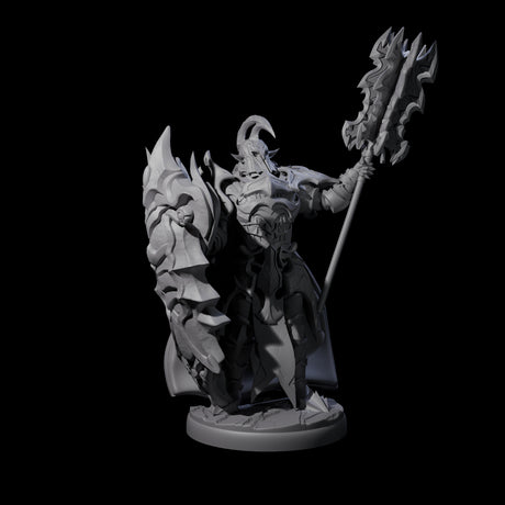 Hulking Dark Elf Sentinel Champion Miniature for Dungeons and Dragons, Pathfinder or other TTRPGs