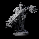 Hulking Dark Elf Sentinel Company Miniature for Dungeons and Dragons, Pathfinder or other TTRPGs