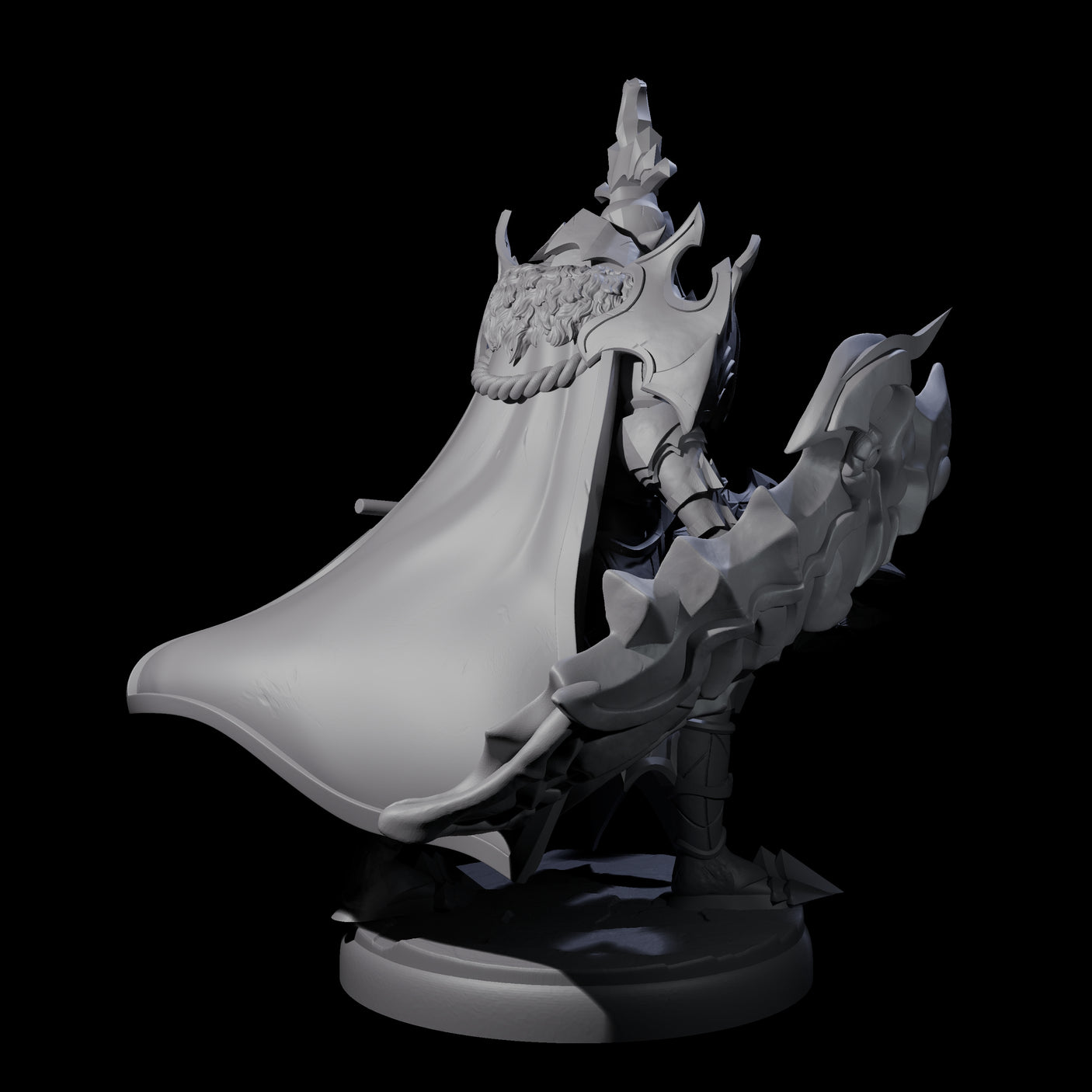Hulking Dark Elf Sentinel D Miniature for Dungeons and Dragons, Pathfinder or other TTRPGs