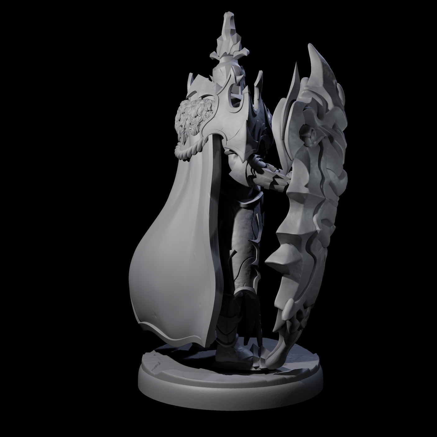 Hulking Dark Elf Sentinel E Miniature for Dungeons and Dragons, Pathfinder or other TTRPGs