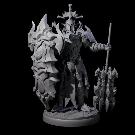Hulking Dark Elf Sentinel E Miniature for Dungeons and Dragons, Pathfinder or other TTRPGs